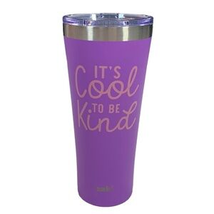 Zak It’s Cool To Be Kind Purple 30oz Insulated Tumbler Mug Slide Lid